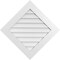 Ekena Millwork Diamond Surface Mount PVC Gable Vent: Functional, w/ 3-1/2"W x 1"P Standard Frame, 34"W x 34"H GVPDI34X3401SF - alternate 1